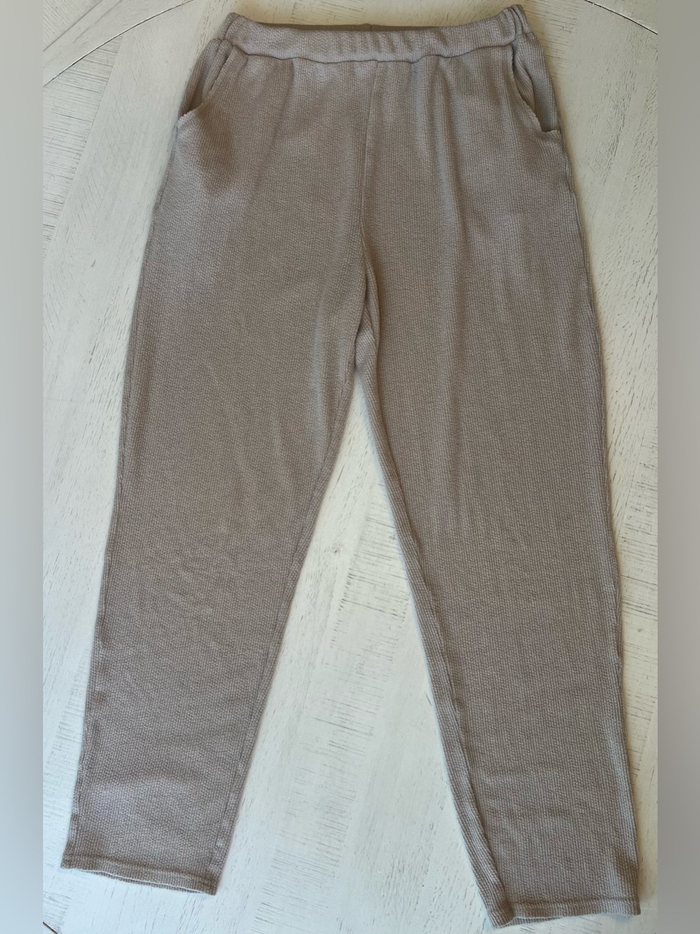 Blu Pepper Beige Knit Lounge Pants